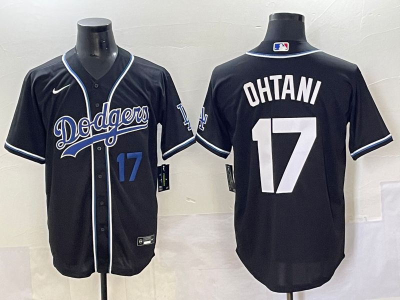 Men 2025 Los Angeles Dodgers #17 Ohtani Black Three generations Fashion Nike MLB Jersey style 70417